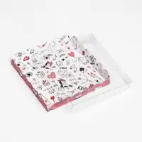 Коробка для печенья, Love you 18&times;18&times;3 см