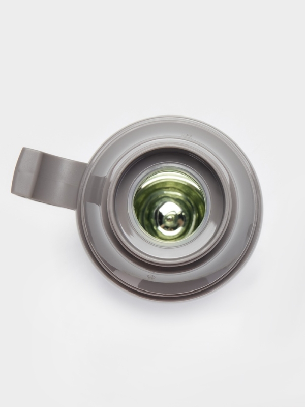 Термос 1 л, со стеклянной колбой, 11х31см, фиолетовый