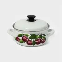 Кастр.сфер. 2л (белая)Вишневый сад