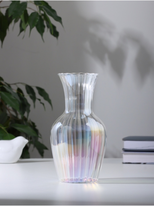 Ваза стекло настольная "Агнес" галант, h-17см, d-7 см, прозрачный