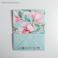 Пакет подарочный ламинированный вертикальный, упаковка, &laquo;Магнолия&raquo;, MS 18 х 23 х 10 см