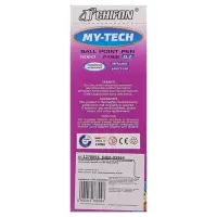 Ручка шариковая MY-TECH, 0.7 мм, стержень синий, корпус прозрачный, игольчатый пишущий узел