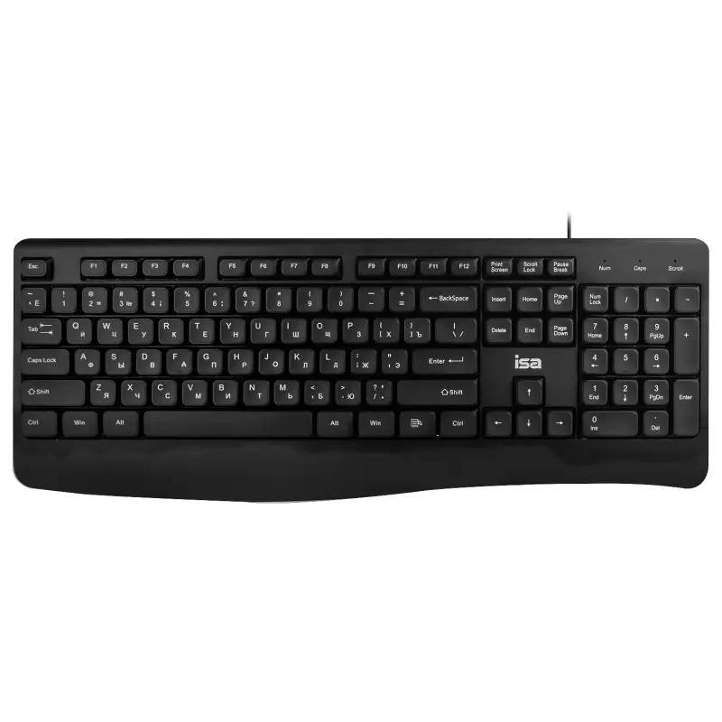 Клавиатура проводная ISA KB-04 черная (20шт/кор)