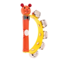 Игрушка музыкальная Бубен &laquo;Звери&raquo; с колокольчиками, МИКС