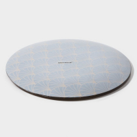 Набор тарелок стеклянных Доляна &laquo;Золотое перо&raquo;, 19 предметов: 6 десертных тарелок, 6 обеденных тарелок, 6 мисок, салатник