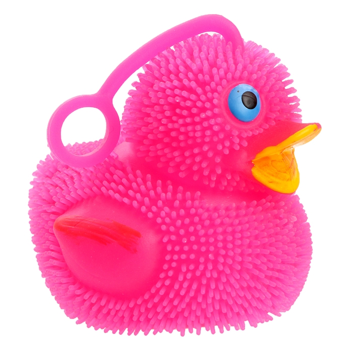 Мяч детский резиновый ёжка световой &laquo;Утята&raquo;, цвета МИКС , в шоубоксе