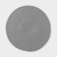 Салфетки сервировочные на стол Доляна &laquo;Рэй&raquo;, 4 шт, d=38 см, цвет серый