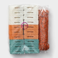 Прищепки бельевые Доляна, 20 шт, верёвка бельевая 13 м, 6,5&times;2,3 см, ширина низа 3,8 см