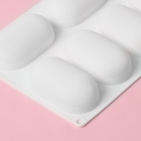 Форма для муссовых десертов и выпечки Доляна &laquo;Раузи&raquo;, 30&times;17,5&times;3,5 см, 8 ячеек (8,7&times;4,7 см), цвет белый