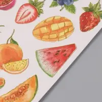 Наклейки бумага "Фрукты" набор 2 листа 20х15 см