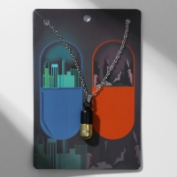 Кулон унисекс &laquo;Капсула&raquo;, цвет чёрно-золотой, 53 см