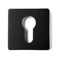 Накладка на цилиндровый механизм LOCKLAND, квадратная, цвет черный, комплект