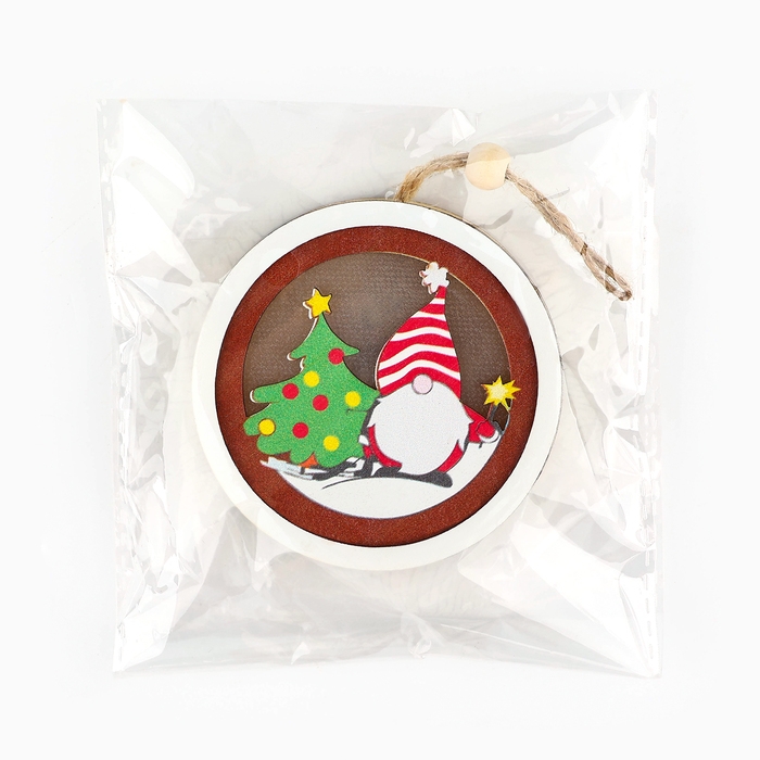 Ёлочная игрушка &laquo;Новогодняя&raquo;, на Новый год, d=7,5 см