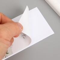 Наклейка бумага благодарность "Чайные розы" набор 50 шт 10х5 см