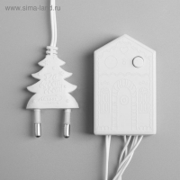 Гирлянда &laquo;Нить&raquo; 20 м, IP20, белая нить, 200 LED, свечение жёлтое, 8 режимов, 220 В