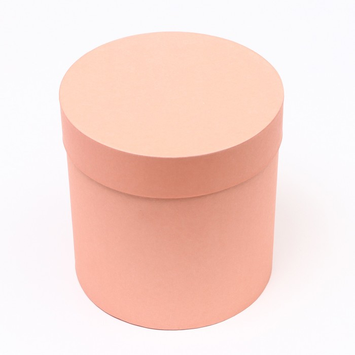 Набор круглых коробок 5 в 1 "Краски", персиковый, 25 х 25 х 25 - 19 х 19 х 19 см