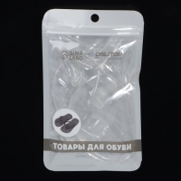 Полустельки для обуви, с протектором, с разделителем, силиконовые, 9,4 &times; 6,4 см, пара, цвет прозрачный