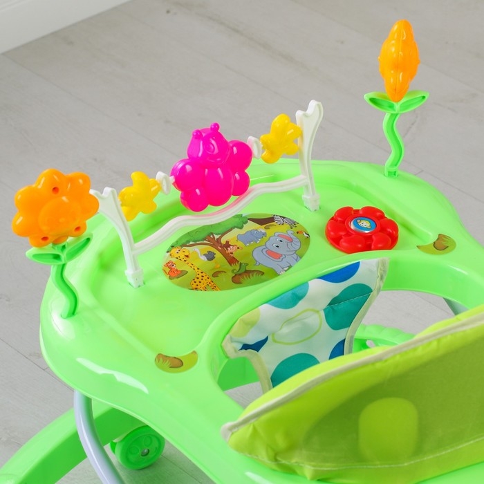 Ходунки &laquo;FLY&raquo;, зеленый, 7 колес, муз., свет