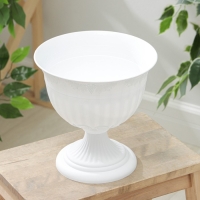 Кашпо уличное на ножке &laquo;Ангара&raquo;, 3 л, белое