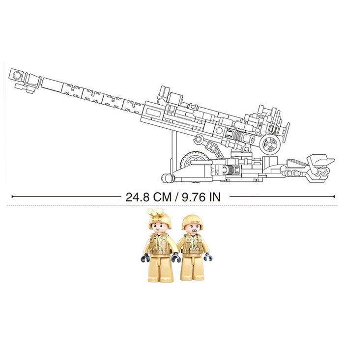 Конструктор Модельки &laquo;Гаубица&raquo;, 258 деталей