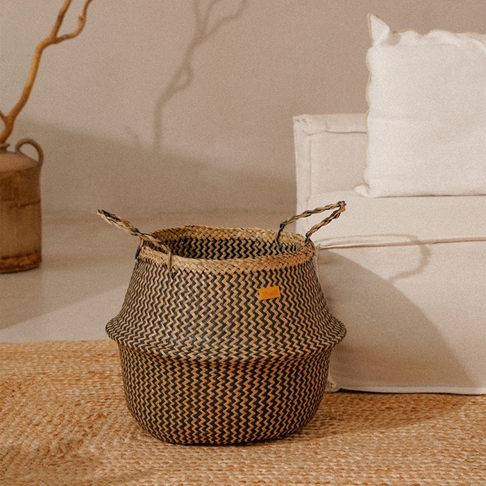 Корзина для белья плетеная круглая SL Home &laquo;Сорренто&raquo;, камыш, 35&times;45 см