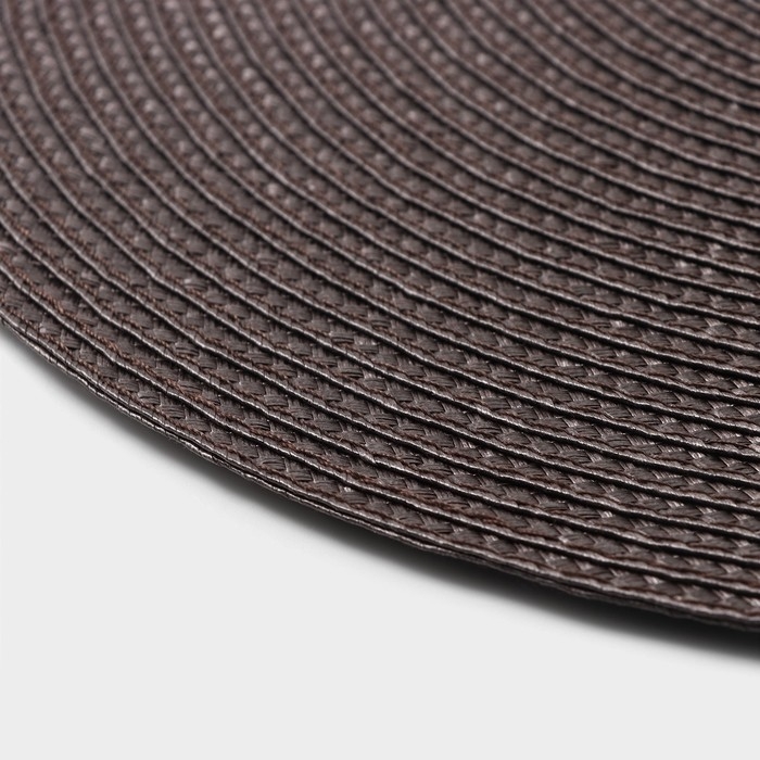 Набор салфеток сервировочных на стол Доляна &laquo;Лофт&raquo;, 4 шт, d=38 см, цвет коричневый