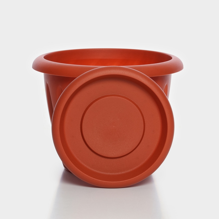 Горшок с поддоном &laquo;Фелиция&raquo;, 3,6 л, цвет терракотовый