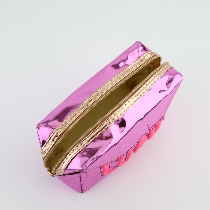 Пенал школьный &laquo;1 сентября: Lucky&raquo;, иск. кожа, 18 х 10 х 7 см, фиолетовый цвет