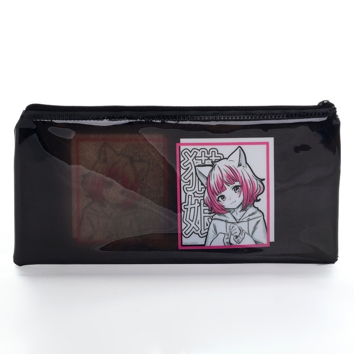 Пенал школьный мягкий плоский 9,5 х 20,5 ПВХ &laquo;1 сентября: Anime&raquo; МИКС