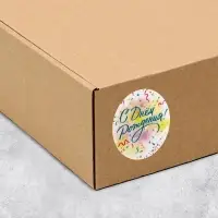 Наклейки для бизнеса и подарков &laquo;С днём рождения&raquo;, 4 х 4 см, 50 шт