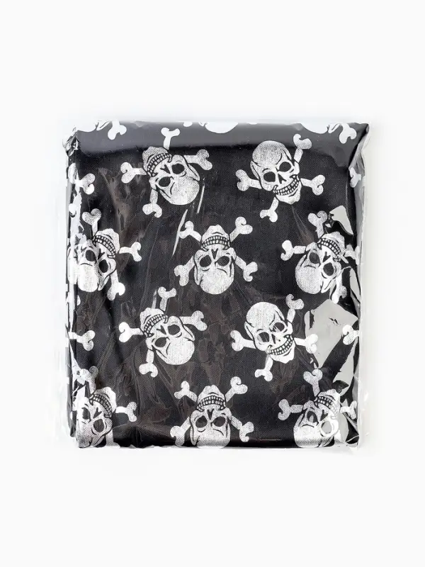 Скатерть на стол &laquo;Серебряные черепа&raquo;, 200 х 140