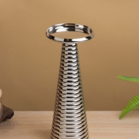 Подсвечник "Флэйм" 12х12х30 см. алюминий