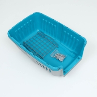 Переноска для животных пластиковая 47 х 30 х 35 см, вес до 9 кг, синяя