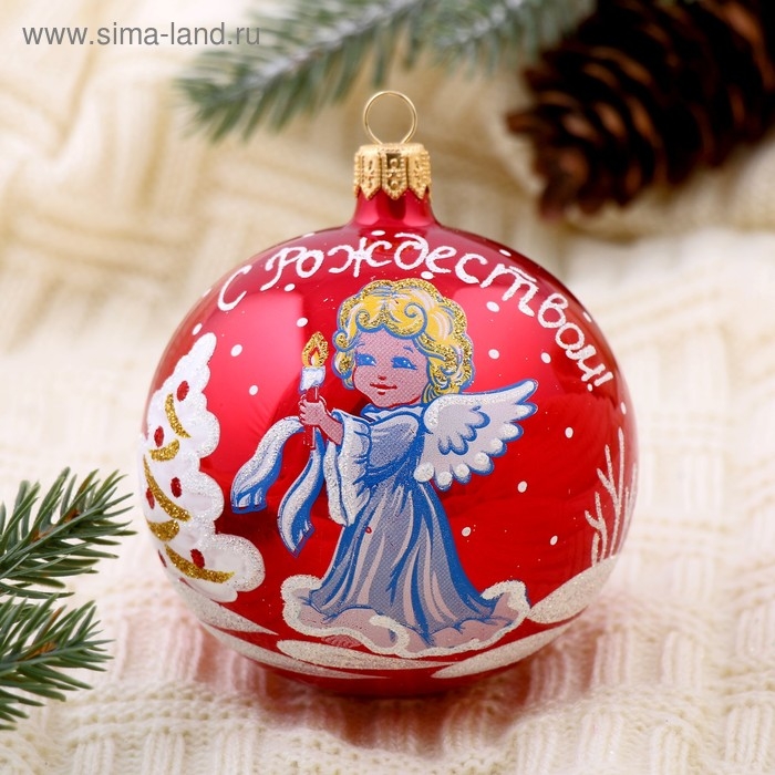 Шар "Рождественская сказка" 8,5 см микс