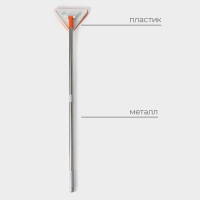 Окномойка фигурная Raccoon, стальная ручка, 2 секции, 102 см, насадка из микрофибры 20&times;15 см