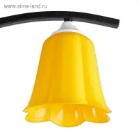 Плафон универсальный "Цветок"  Е14/Е27 желтый 14х14х13см