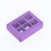 Коробка для 6 конфет, сиреневый, 13.7&times;9.85&times;3.86 см