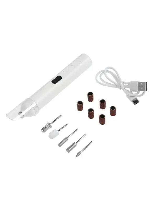 Машинка для маникюра LMM-01-05, 5 насадок, 2 Вт, АКБ , белый