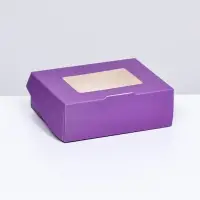 Контейнер на вынос, сиреневый, 10&times;8&times;3.5 см