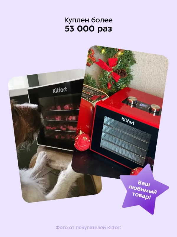 Дегидратор для овощей фруктов пастилы КТ-1915 - 340 Вт