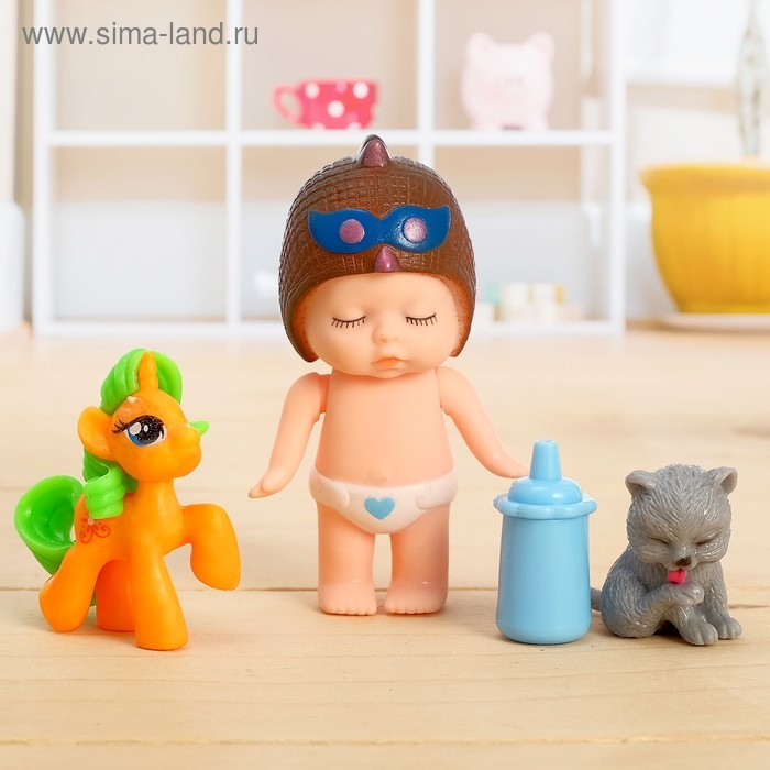 Пупс &laquo;Малышка&raquo; с питомцами, с аксессуарами, МИКС