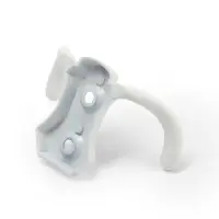 Крючок мебельный ТУНДРА TKD007, двухрожковый, цвет белый