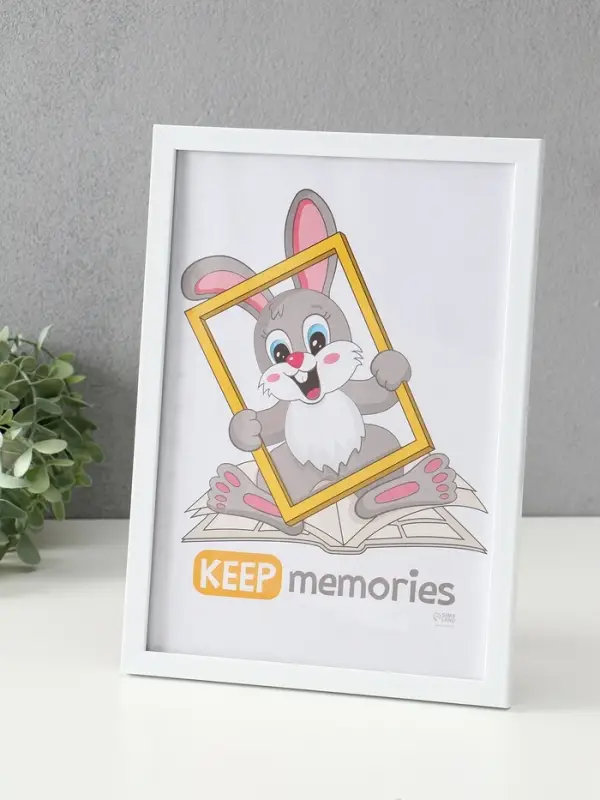 Фоторамка "Формат" 21х30 см,  с подножкой, набор 3 шт, (пластиковый экран), белый