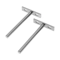 Полкодержатель CAPPIO PS002, скрытого монтажа, 67х120 мм, набор 2 шт