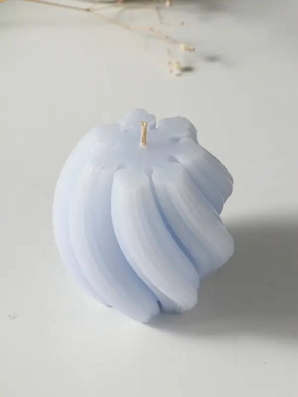 Свеча-цилиндр 9х8 см, 220 гр, с нарезкой, лаванда