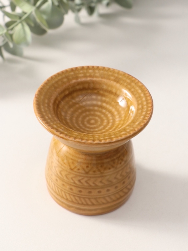 Аромалампа керамика "Геометрические узоры" карамель 7,5х7,5х6,5 см