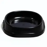 Миска №1 "Нулевка" 200 мл, 13,5 х 12,5 х 3 см, чёрный