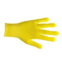 Перчатки рабочие, х/б, с нейлоновой нитью, с ПВХ точками, размер 9, жёлтые, Greengo