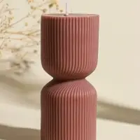 Свеча интерьерная "Греция" капучино 6х6х14 см