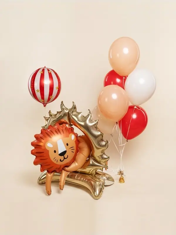 Воздушный шар фольгированный 3D 44" &laquo;Цирк. Лев&raquo;, только под воздух